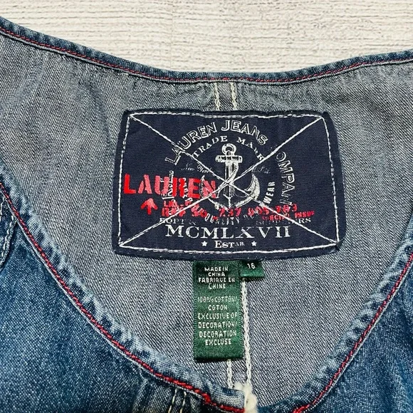 Lauren Ralph Lauren Sleeveless Lace Up Cotton Dress Vintage Limited Edition - Picture 8 of 11